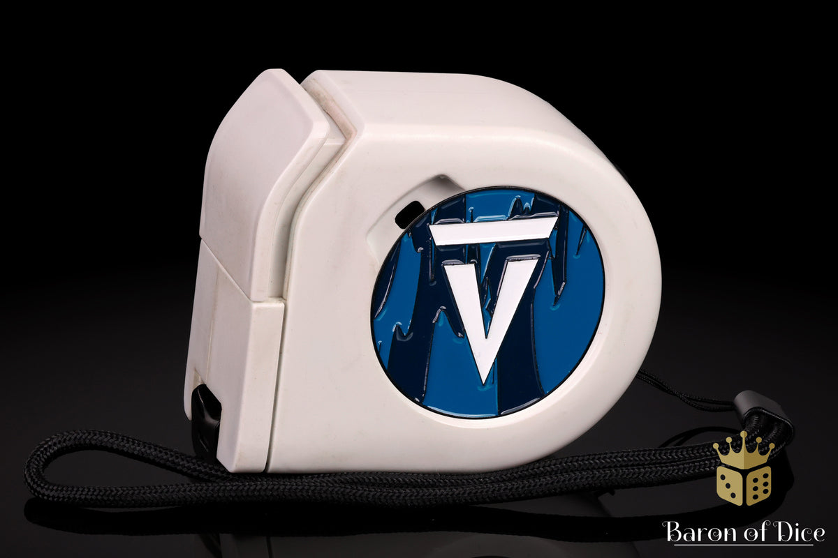 Vanguard Tactics | Dark Blue | Wargaming Tape Measure | Baron's Coin™ Compatible