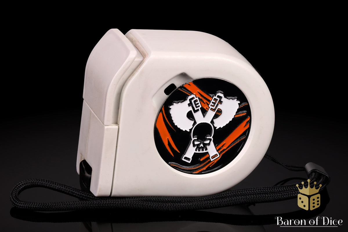 Skull Grinders | Black Lava | Wargaming Tape Measure | Baron's Coin™ Compatible