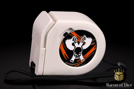 Skull Grinders | Black Lava | Wargaming Tape Measure | Baron's Coin™ Compatible