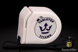 Tabletop Titans | White | Wargaming Tape Measure | Baron's Coin™ Compatible