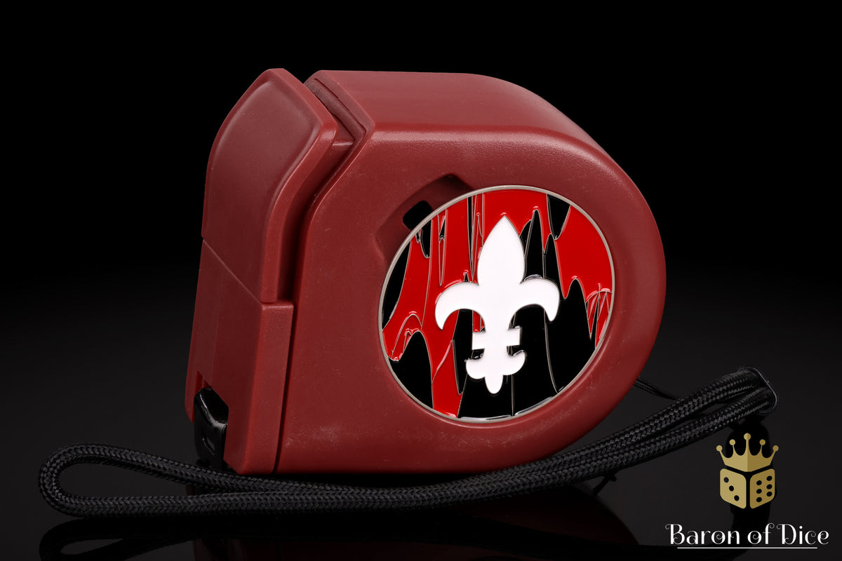 Fleur De Lis | Red | Wargaming Tape Measure | Baron's Coin™ Compatible