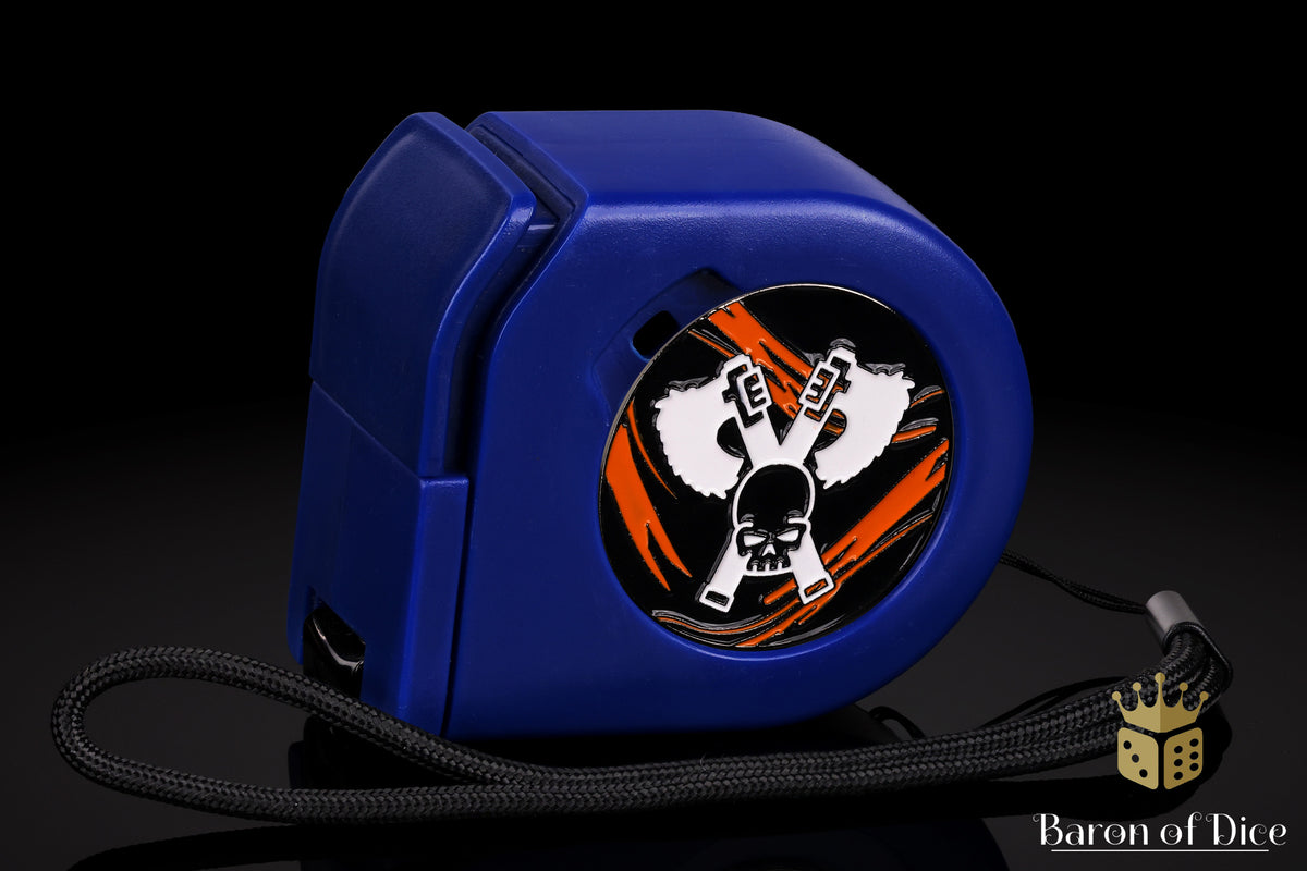 Skull Grinders | Black Lava | Wargaming Tape Measure | Baron's Coin™ Compatible