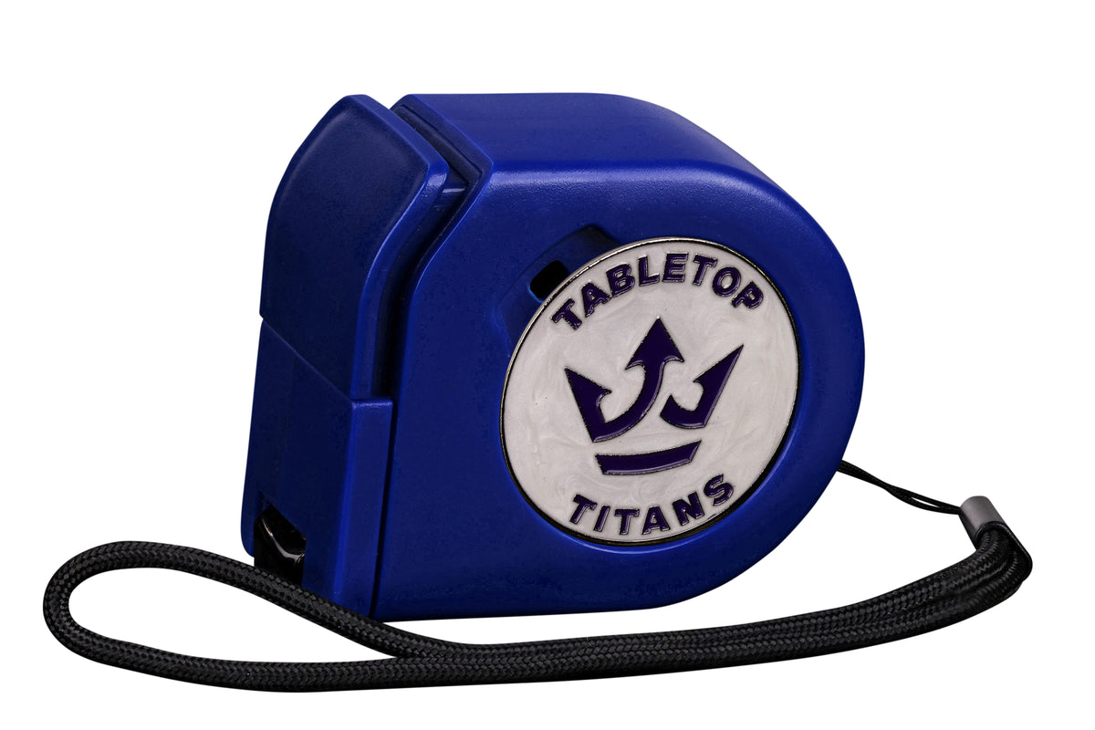 Tabletop Titans | White | Wargaming Tape Measure | Baron's Coin™ Compatible