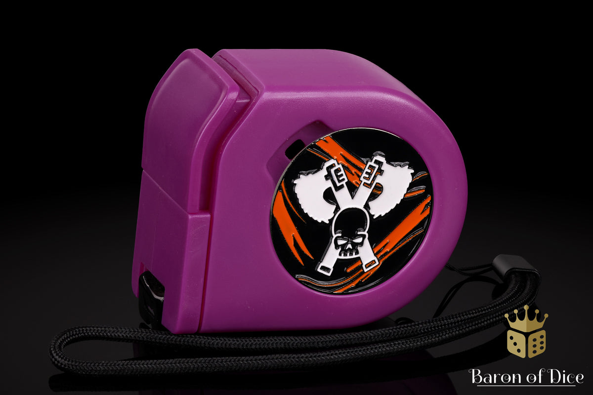 Skull Grinders | Black Lava | Wargaming Tape Measure | Baron's Coin™ Compatible