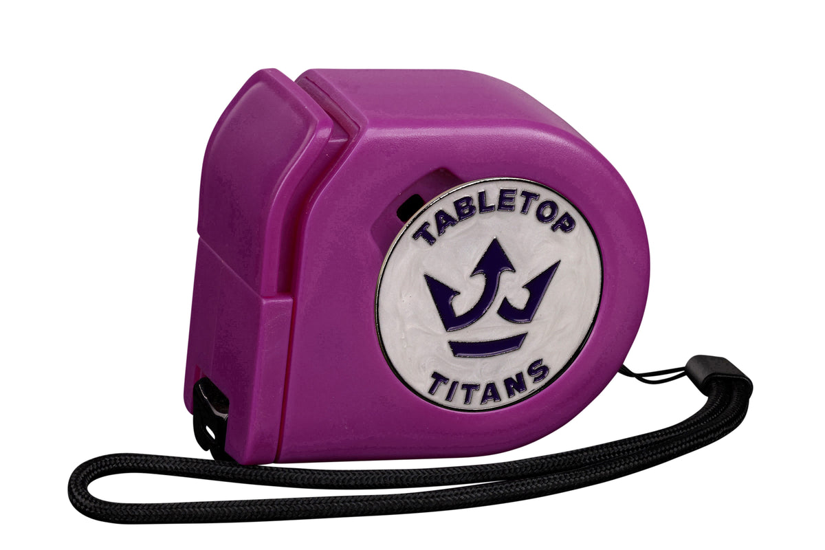 Tabletop Titans | White | Wargaming Tape Measure | Baron's Coin™ Compatible