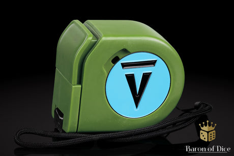 Vanguard Tactics | Light Blue | Wargaming Tape Measure | Baron's Coin™ Compatible