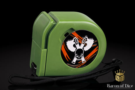 Skull Grinders | Black Lava | Wargaming Tape Measure | Baron's Coin™ Compatible