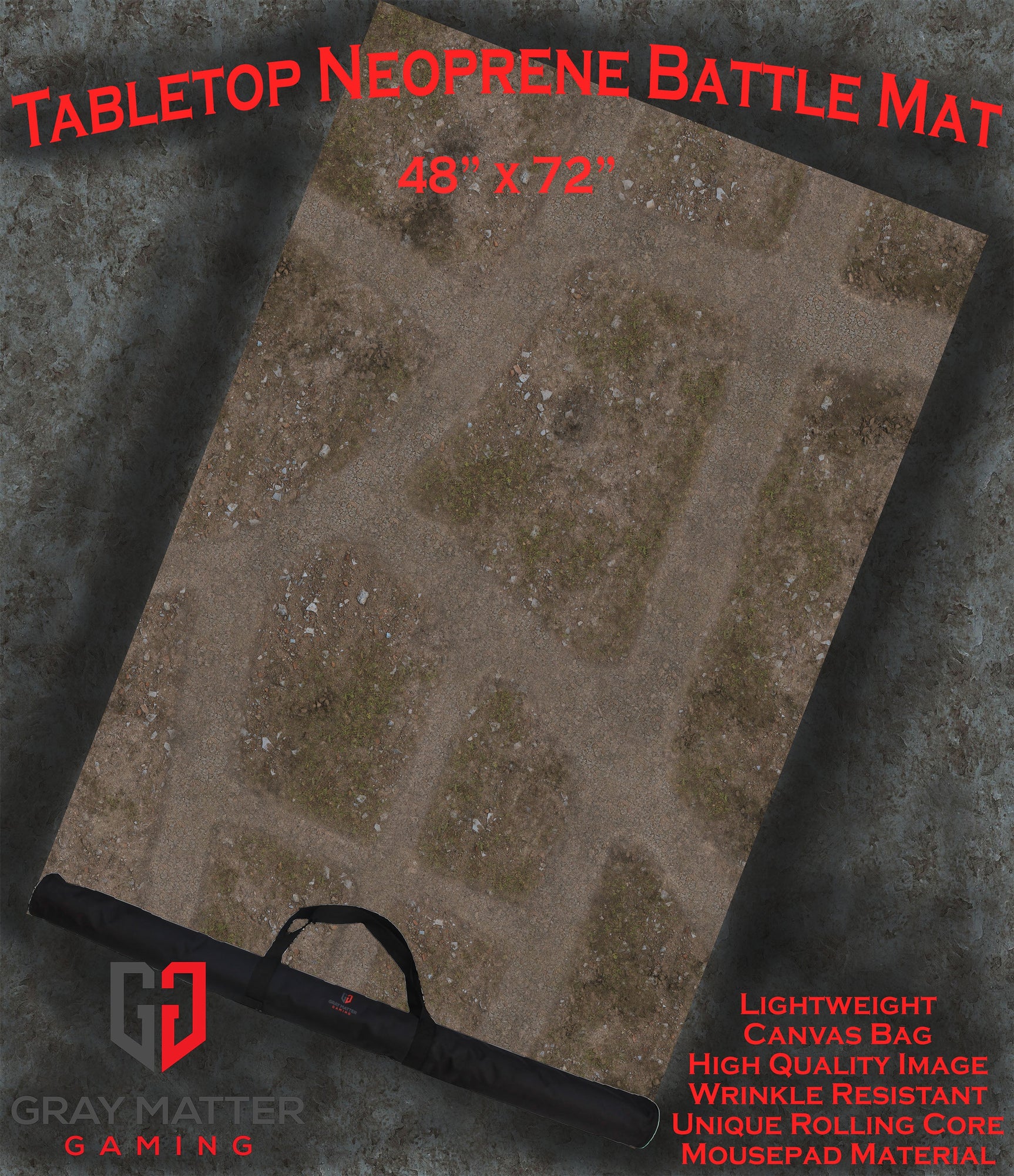 Abandoned Town - Neoprene Battle Mat - Warhammer, AoS, 40K, Kill Team, MCP, Shatterpoint, Legion, More