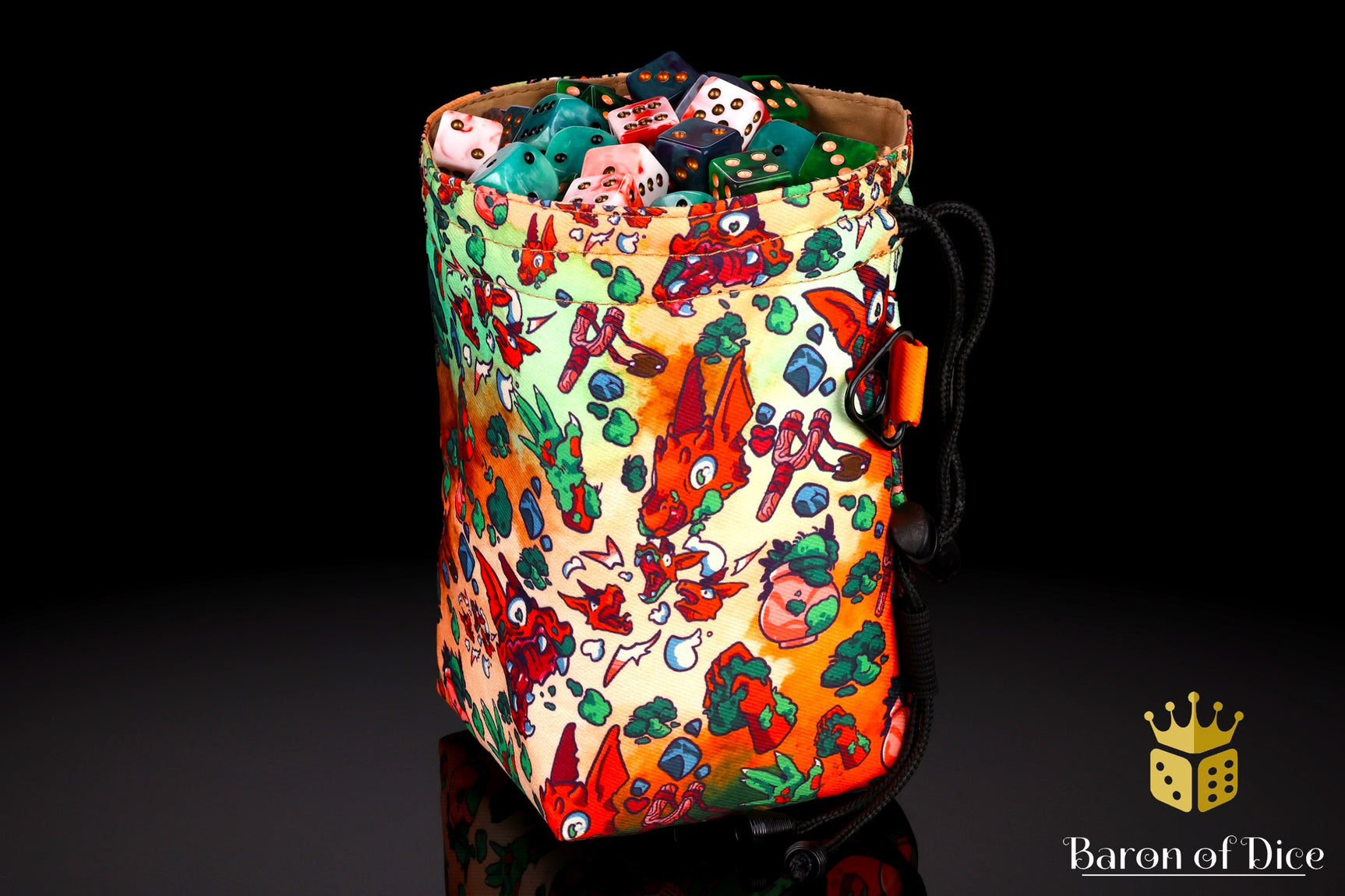 Chaos Lizard | Luxury RPG Dice Bag | Large