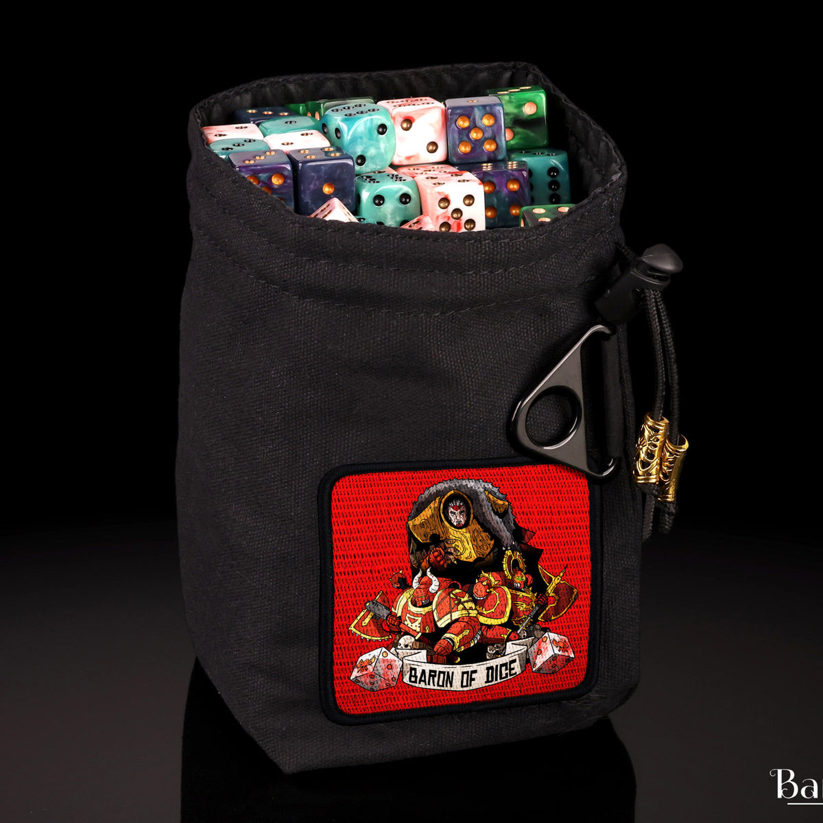 Baron's Dice Bag | Carnage Velcro Patch | Tabletop Wargaming