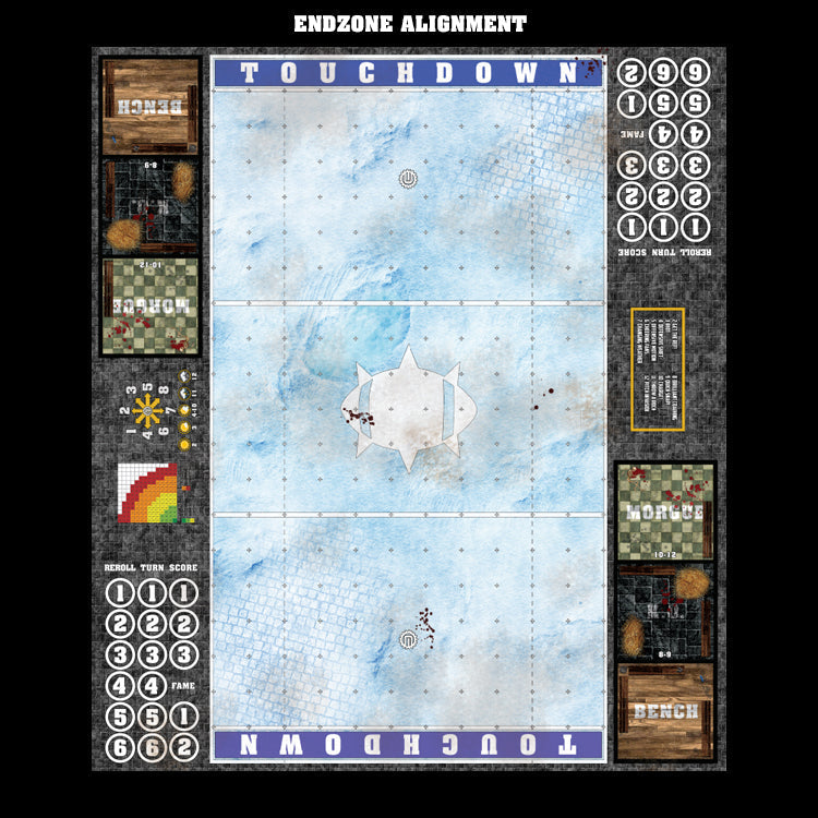 Mats by Mars:  Frosty Cobbles Fantasy Football Play Mat / Pitch