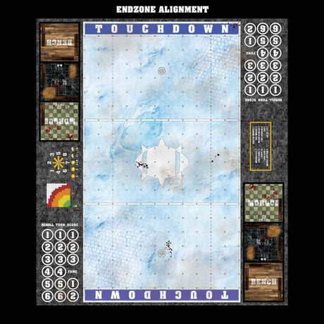 Mats by Mars:  Frosty Cobbles Fantasy Football Play Mat / Pitch