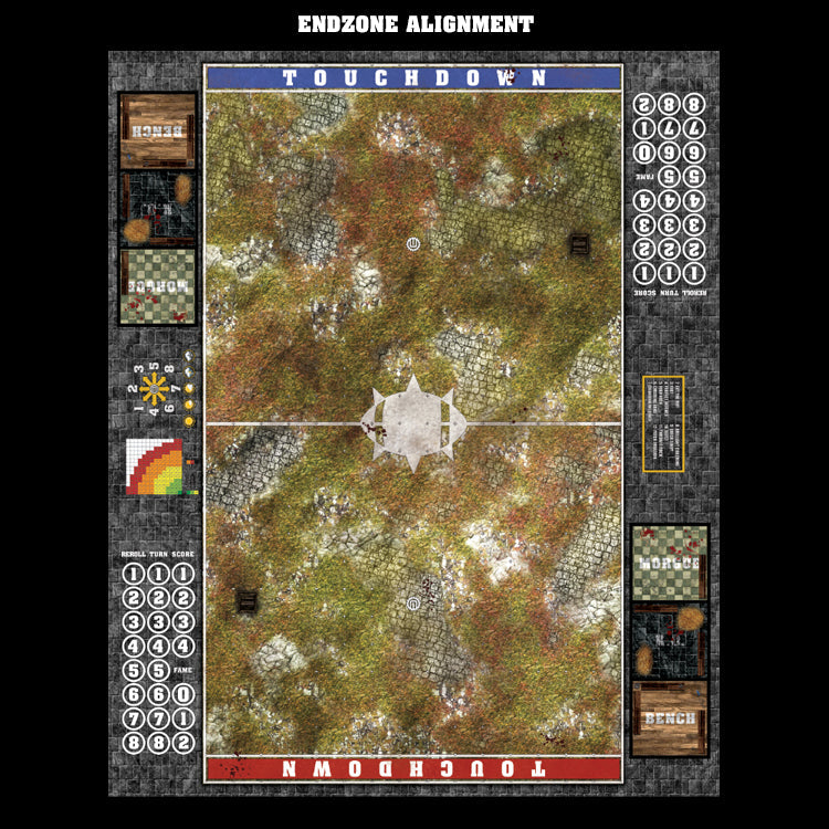 Mats by Mars:  Abandoned City Fantasy Football Play Mat / Pitch