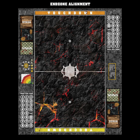 Mats by Mars:  Molten Crust Fantasy Football Play Mat / Pitch