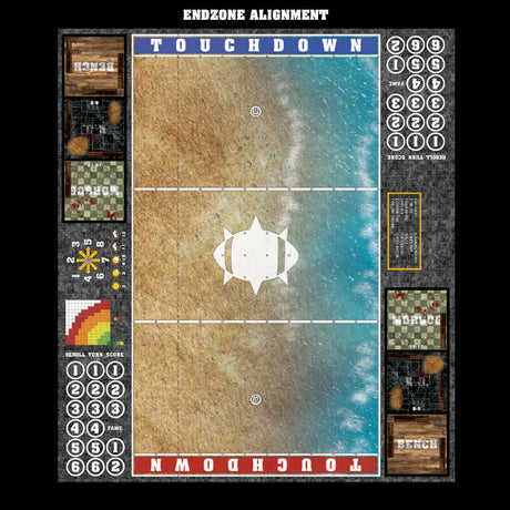 Mats by Mars:  Treasure Beach Fantasy Football Play Mat / Pitch