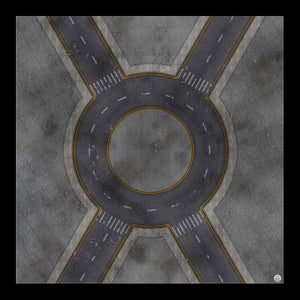 Mats by Mars: Crime Alley (Circle) Tabletop Wargaming Play Mat