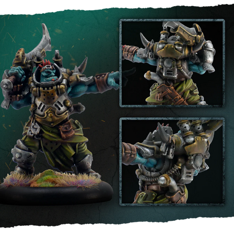 Warmachine: Southern Kriels Kithguard Journeyman & Ramhead