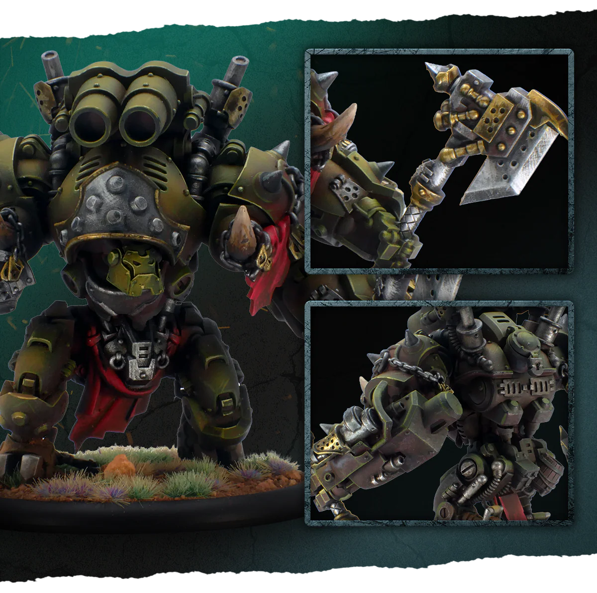 Warmachine: Southern Kriels Kithguard Journeyman & Ramhead