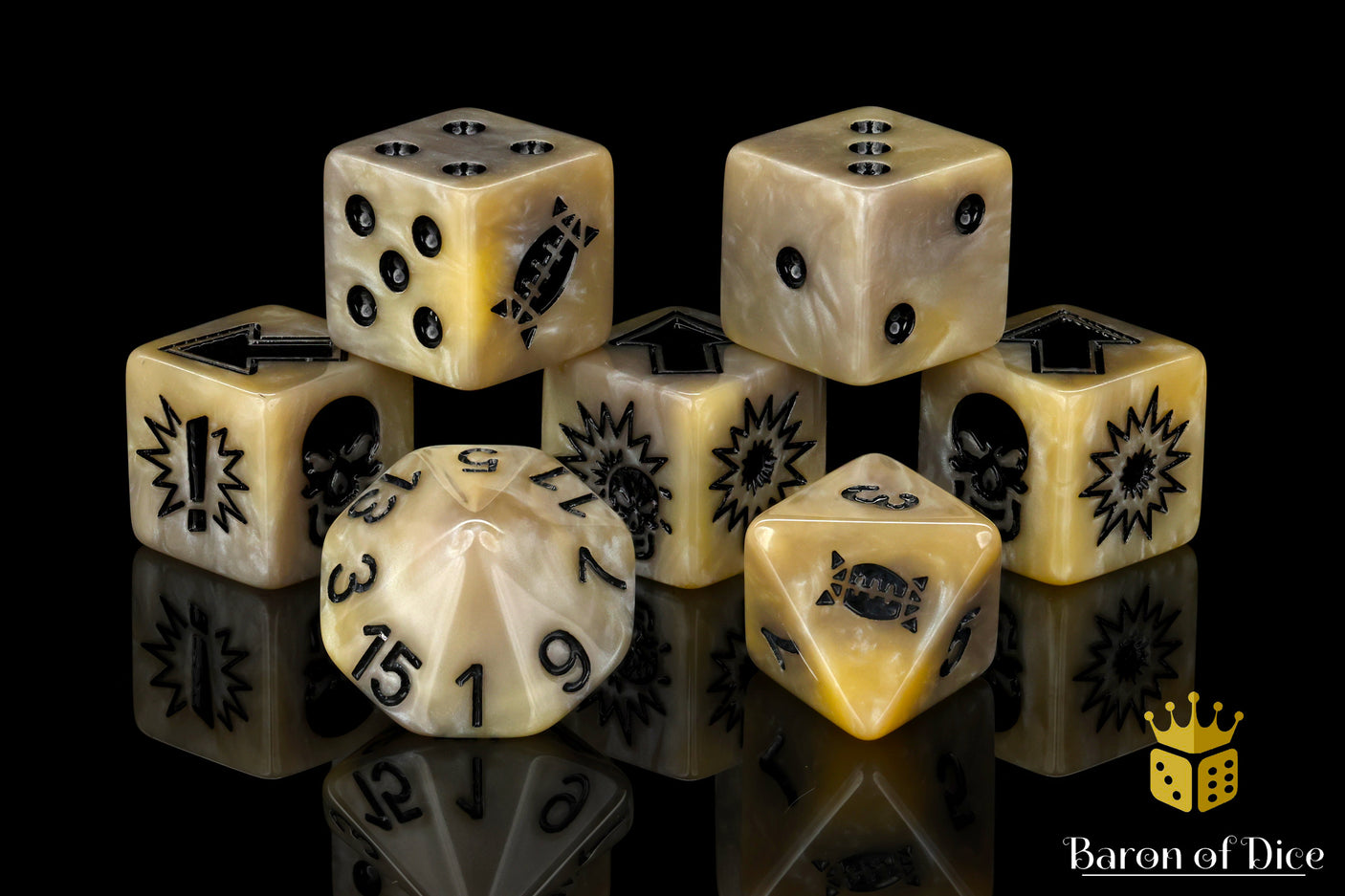 Bone, Football Dice Sets