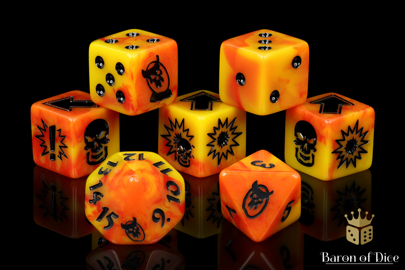 Orange Fire, Football Dice Sets