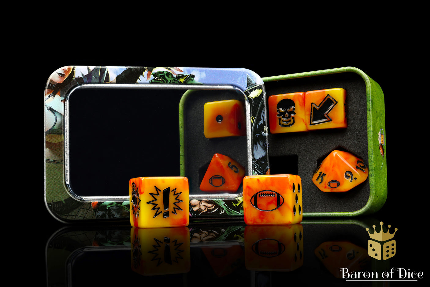 Orange Fire, Football Dice Sets