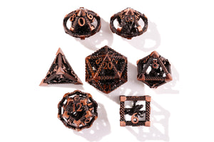 Bronze Kraken Metal RPG Dice Set - 7 Pieces