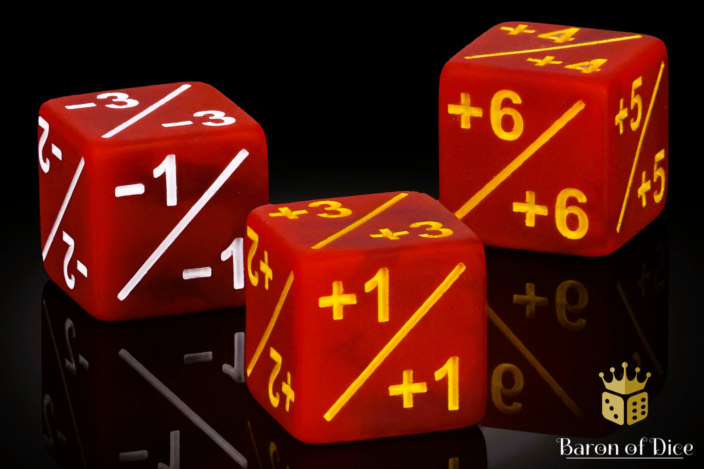 +1/ -1 Counters - Matte Red - Set of 10