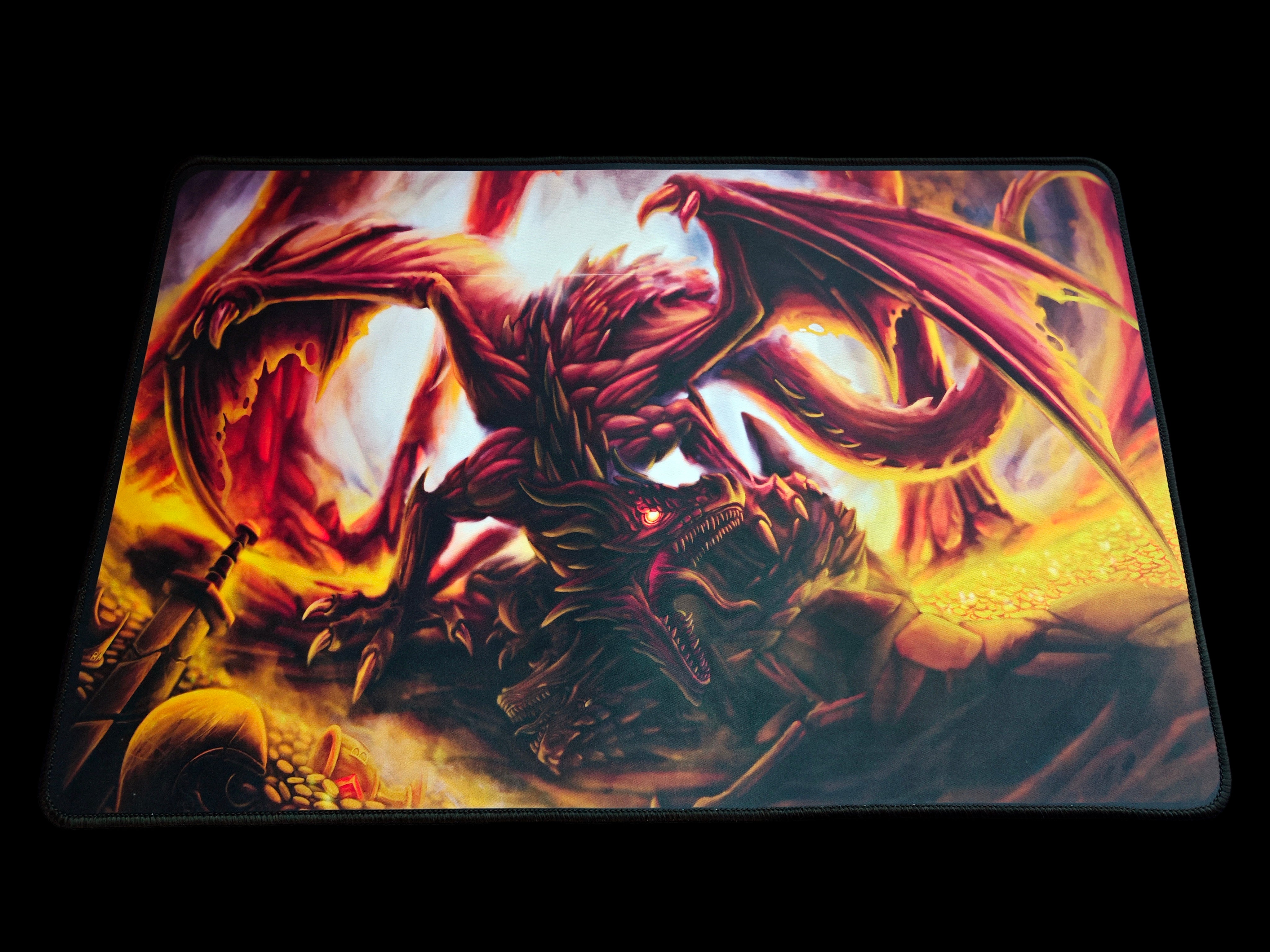 ドラゴン化 mtg プレイマット Premium Oversized Playmat | Dragon Lair | Baron of Dice