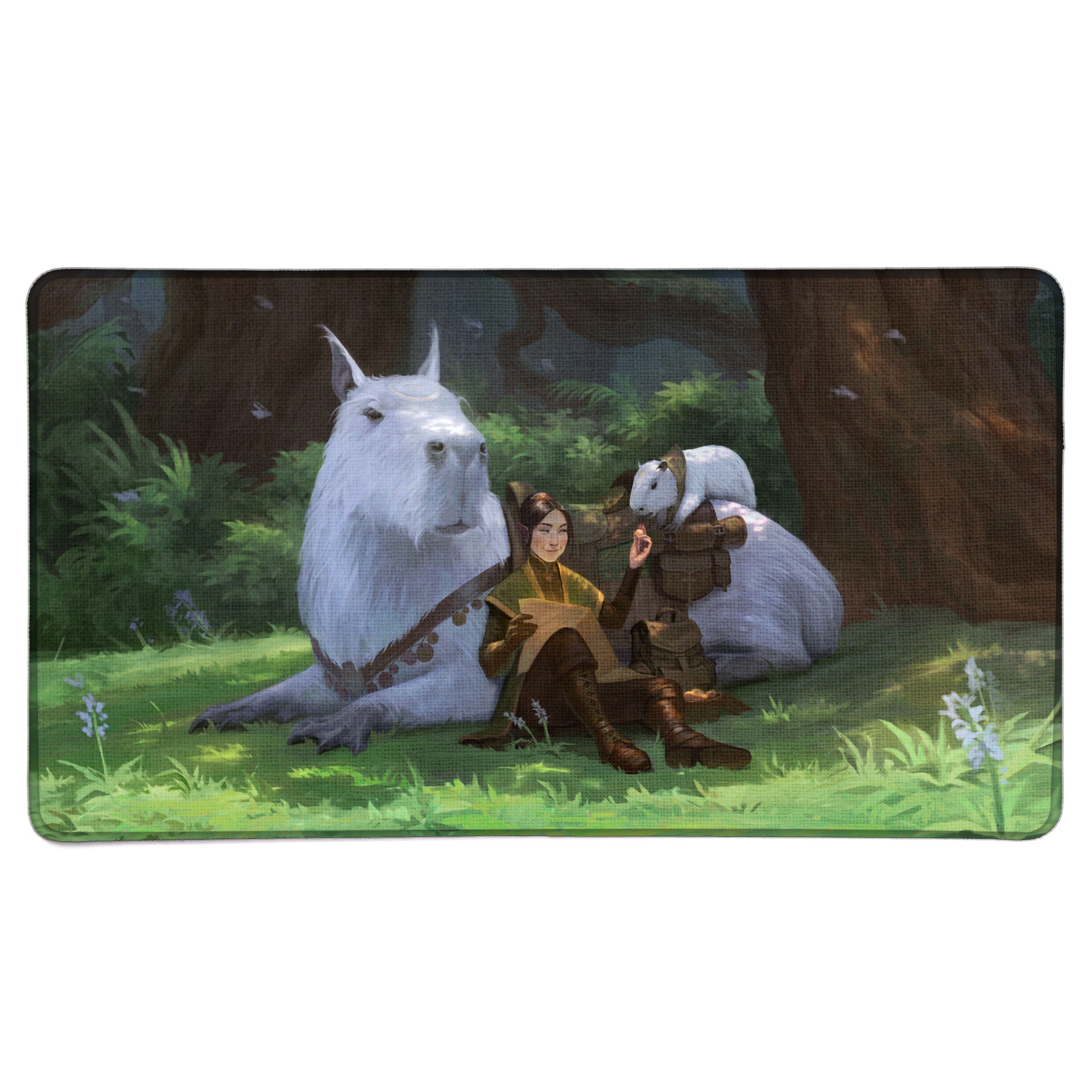 Premium Oversized Playmat | Capybara Retreat | Baron of Dice