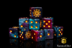 Cult of Knowledge Dice - Teal & Purple