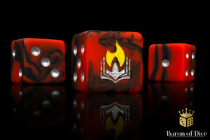 Scorched Book, 16mm Dice