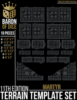 Cathedral of the Martyrs | 11e Terrain Template Set | Shipping Excluded