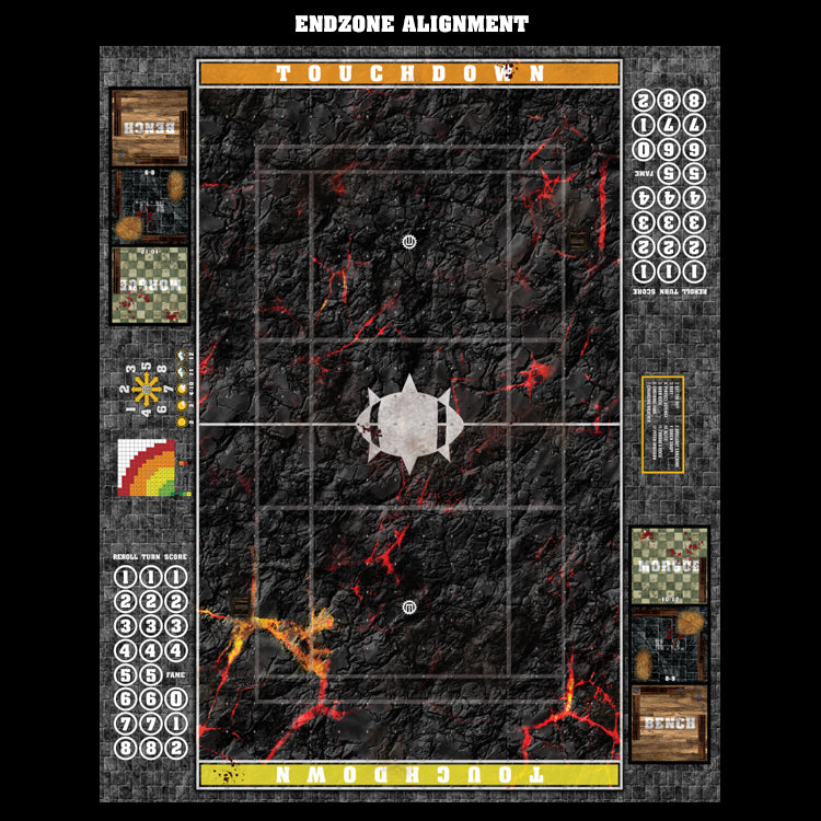 Mats by Mars:  Molten Crust Fantasy Football Play Mat / Pitch