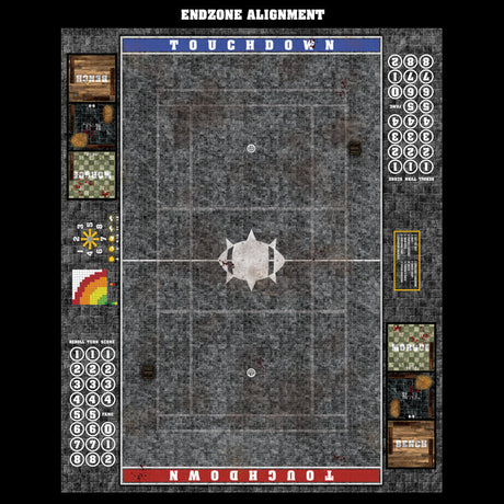 Mats by Mars:  Grey Sett Stone Fantasy Football Play Mat / Pitch