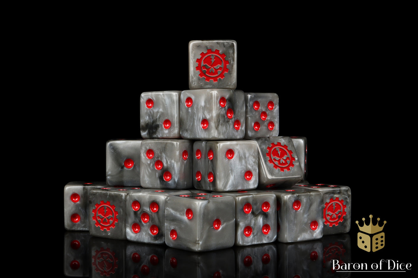 Death Engines Dice - Steel