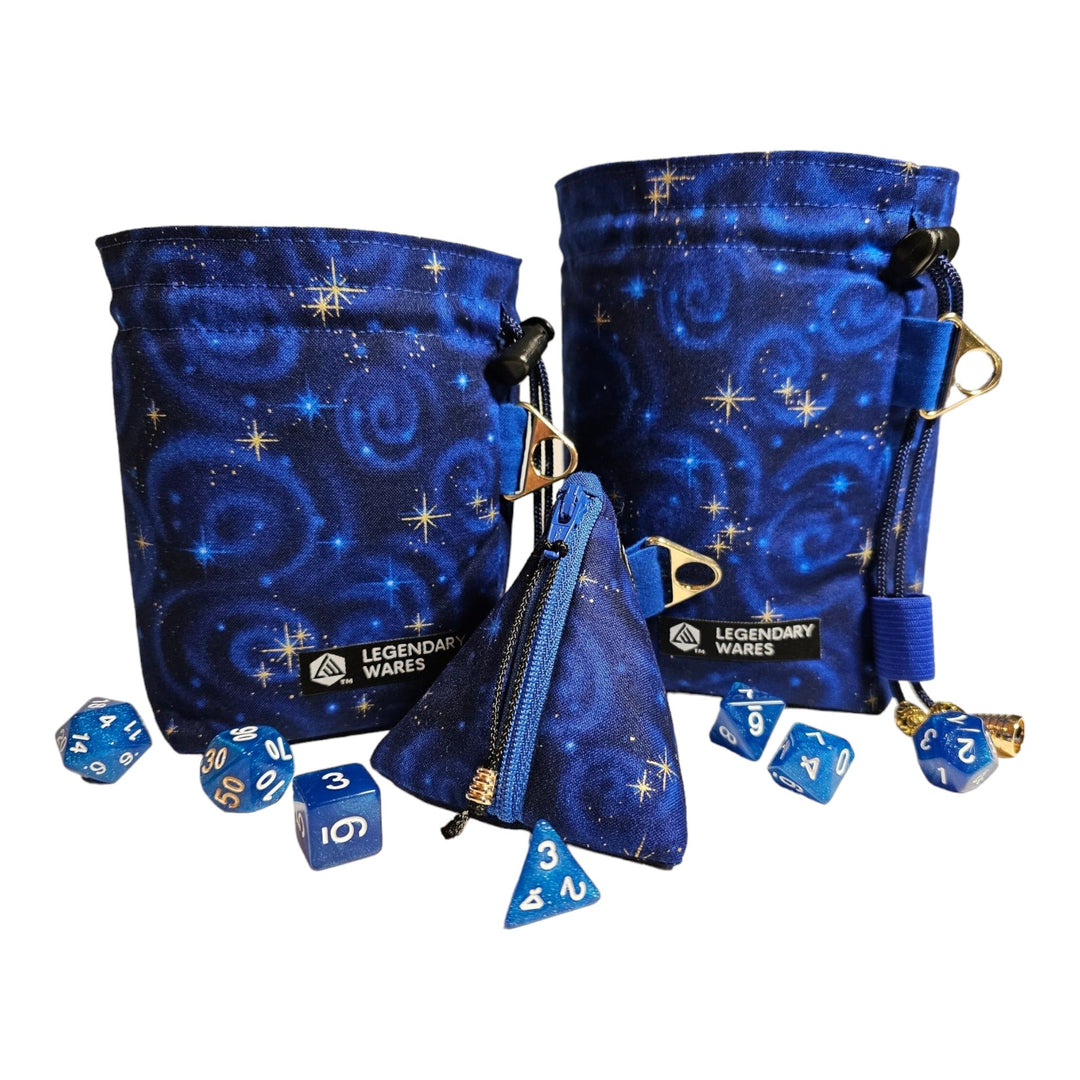 Blue Galaxy Dice Bags