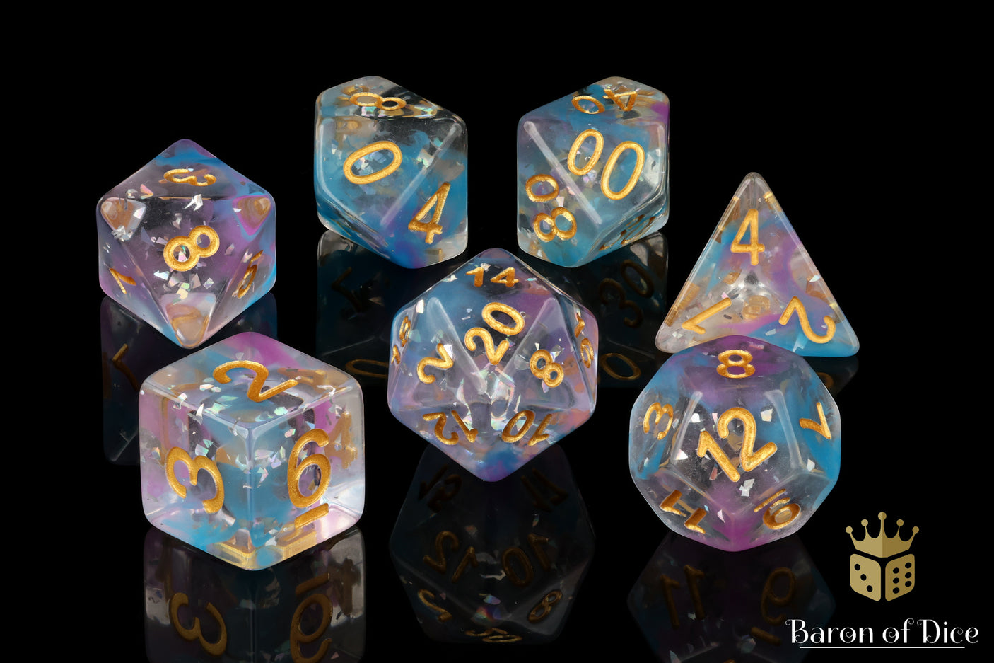 Amethyst, Polyhedral Dice Set