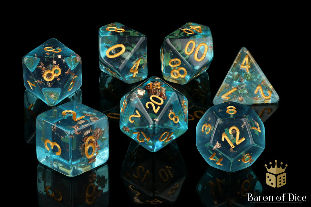 Turquoise, Polyhedral Dice Set