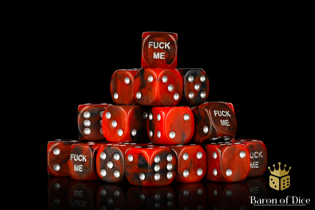 Fuck Me, Red, 16mm Dice