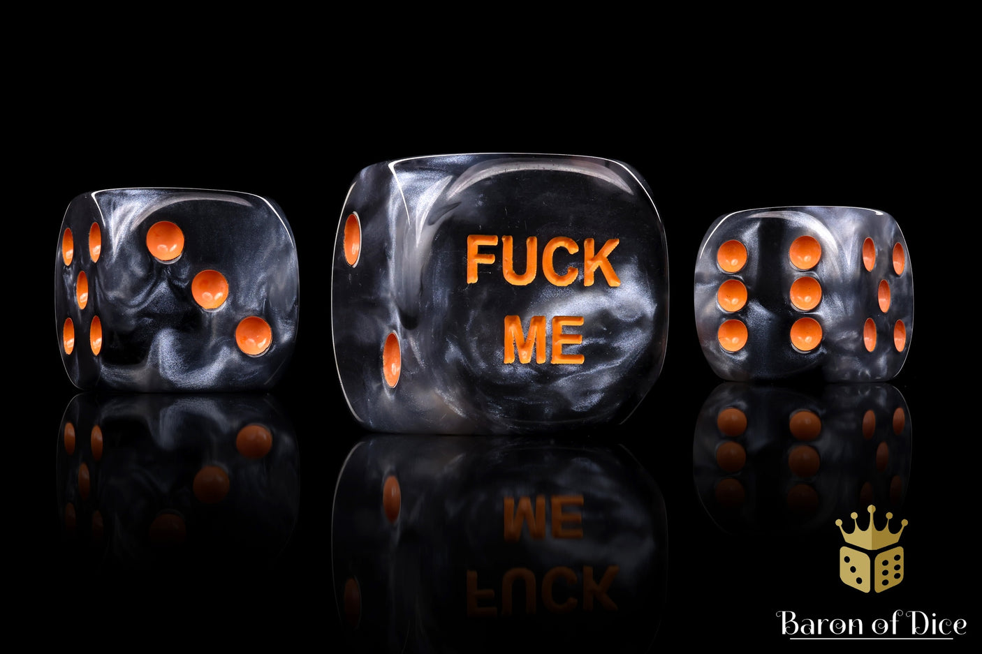 Fuck Me, Steel, 16mm Dice