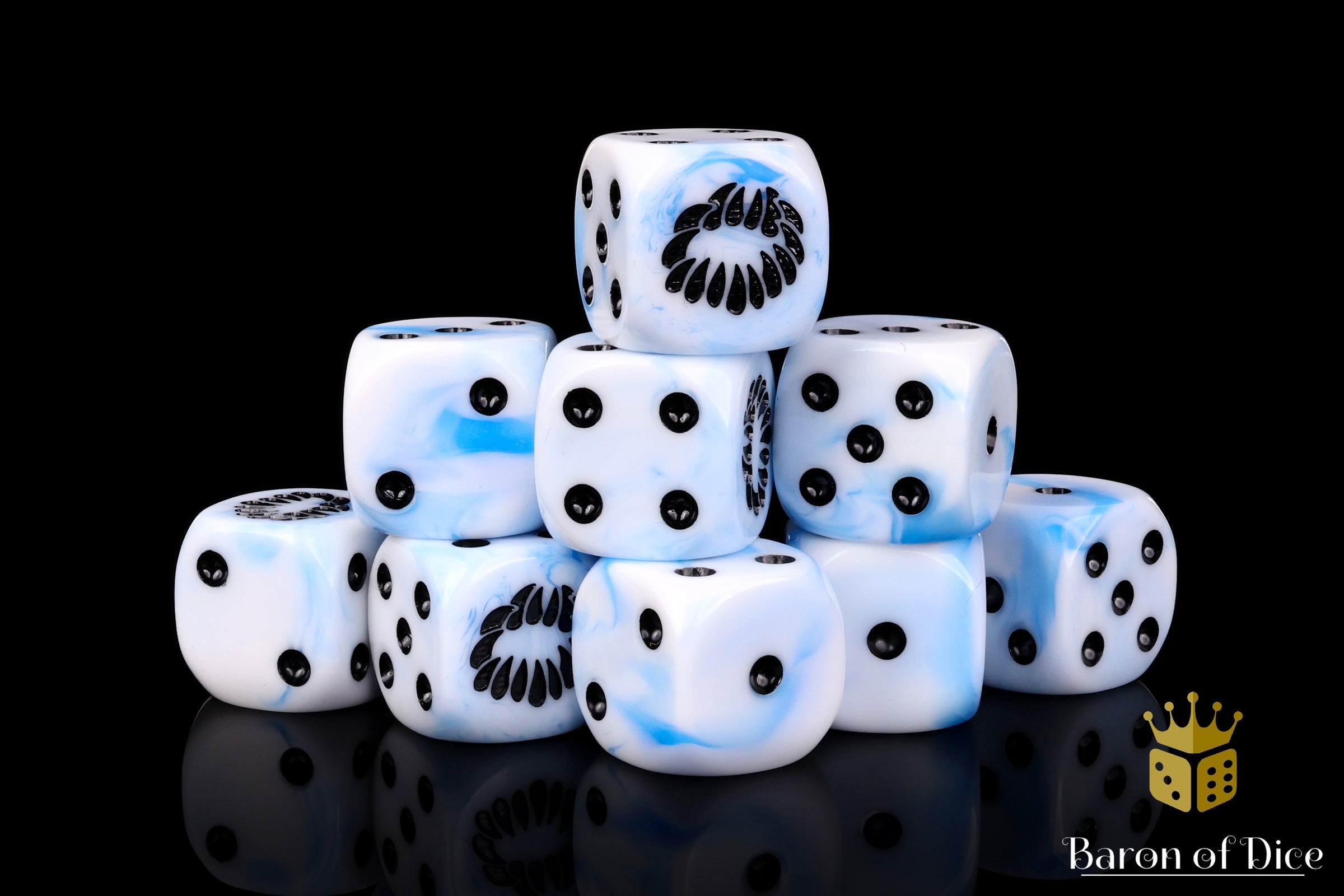 Fanged Maw Dice | Baron of Dice | White Ice