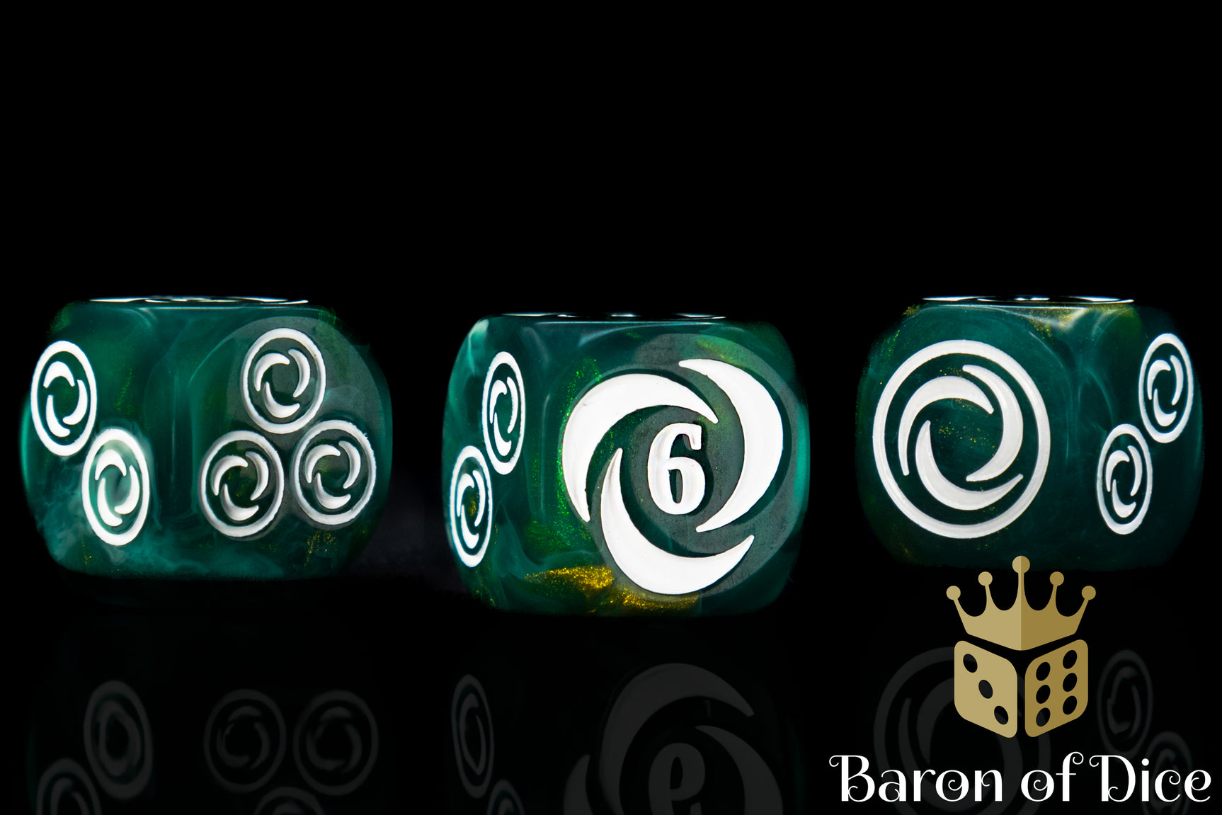 FAB Compatible Dice - Resource Dice - Ancient Green