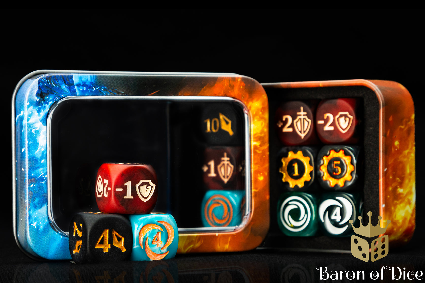 FAB Compatible Dice Set | TCG and CCG Tokens | Baron of Dice