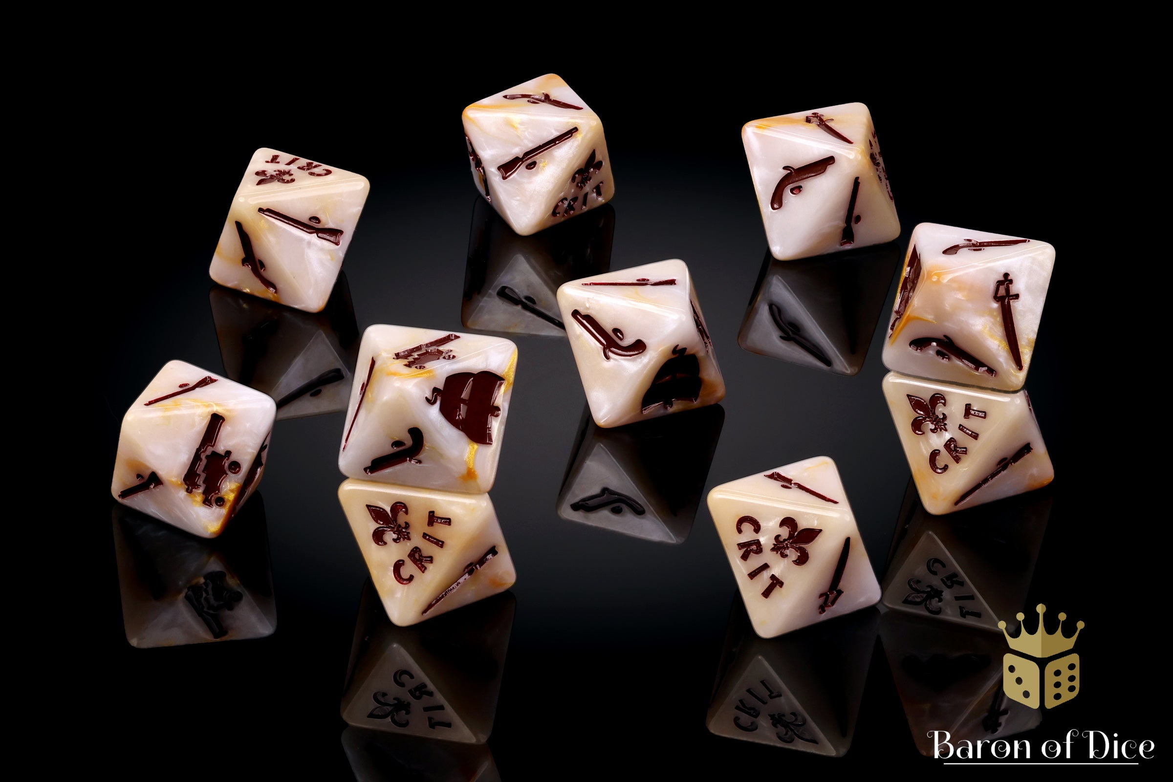 Oak & Iron: French | Baron of Dice | Official Dice Set