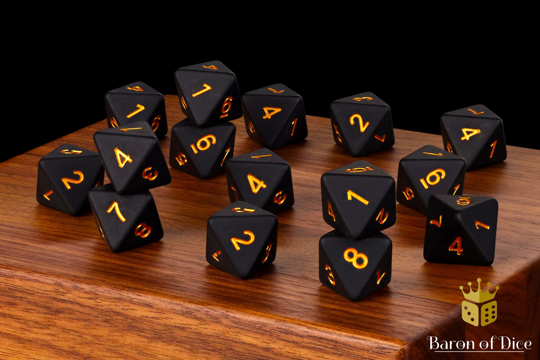 Matte Black D8 Dice