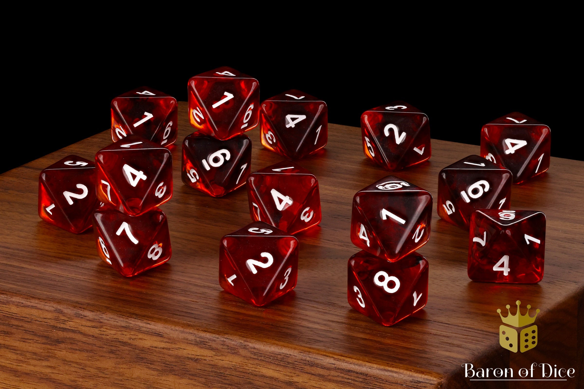 Geniune DARK BLACK CHERRY transclucent jumbo dice pair popular