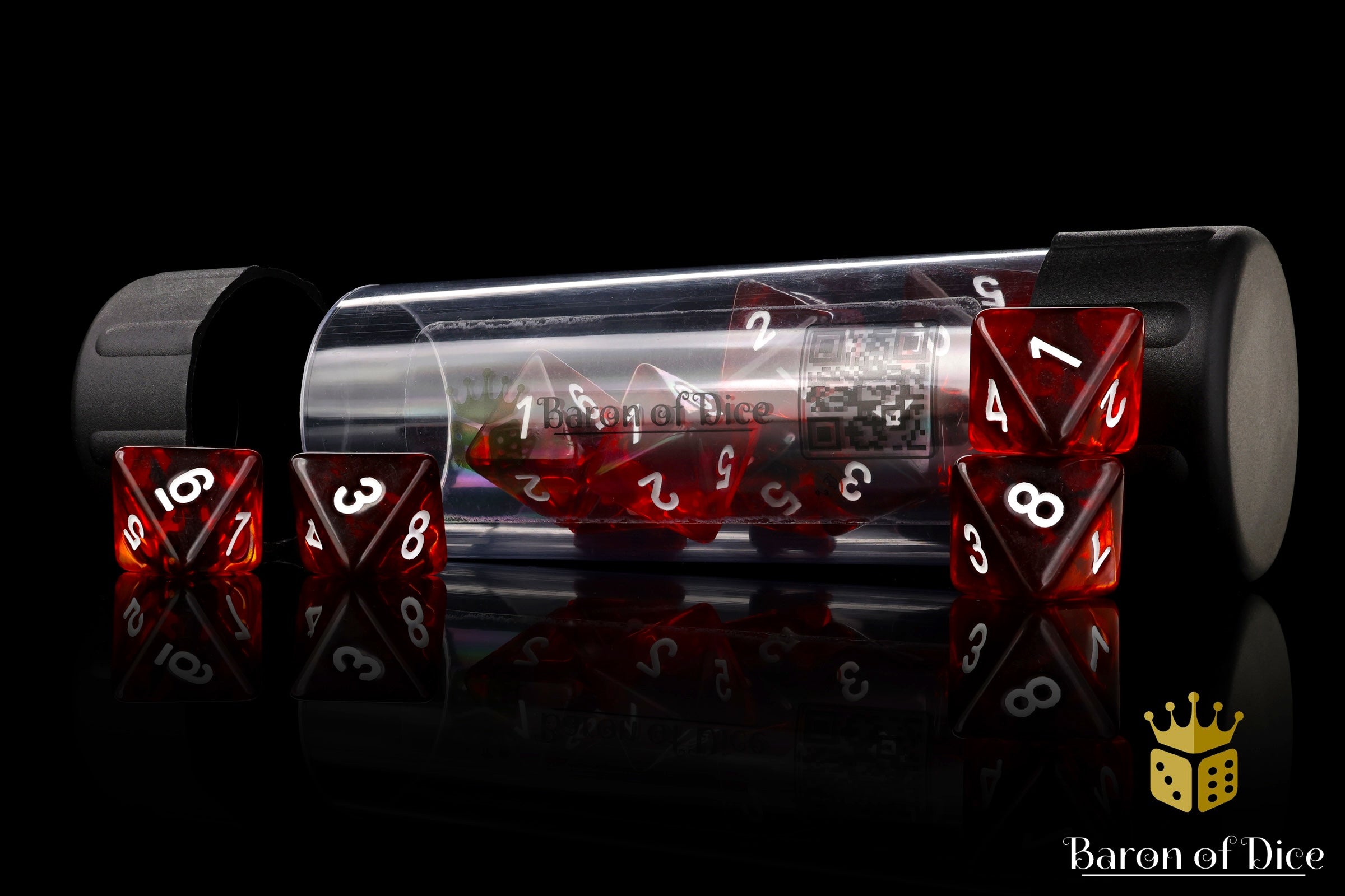 Translucent Blood | Baron of Dice | Resin D8s