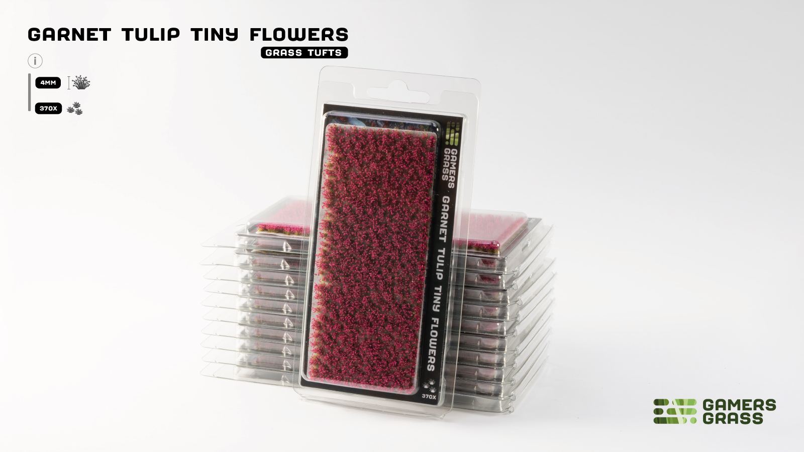 Gamers Grass - Tiny Flower Tuft Set - Garnet Tulip