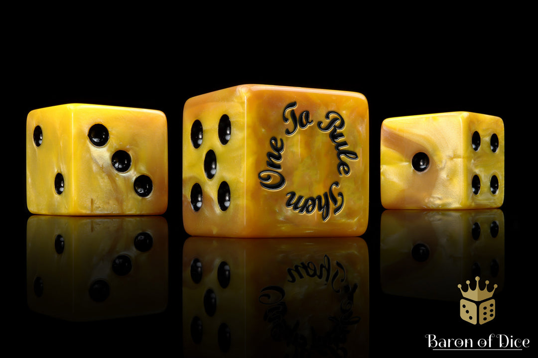 Gold Ring, Square 16mm Dice