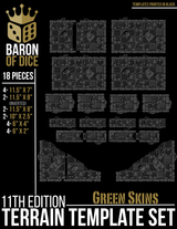 Orc Scrapyard Template Set | 11e Terrain Template Set | Shipping Excluded